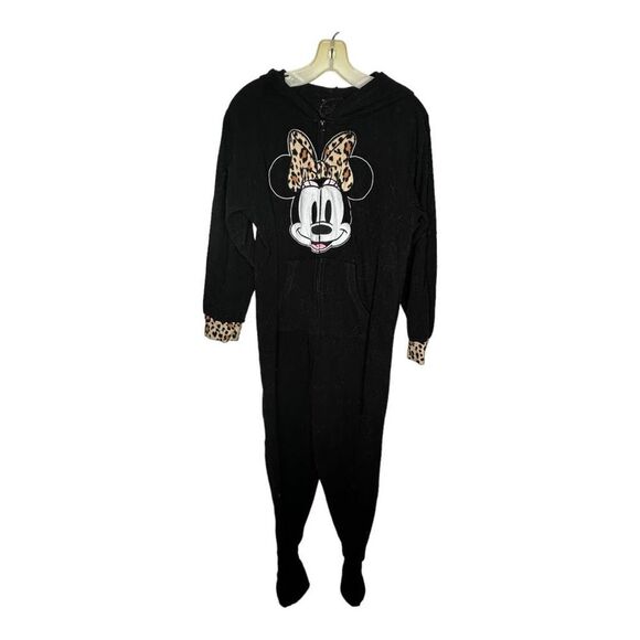 Disney Minnie Mouse One Piece Black Pajamas - Picture 1 of 7